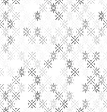 Gray snowflake pattern. Seamless vector Stock Illustration