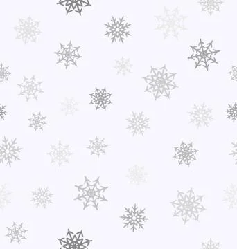 Gray snowflake pattern. Seamless vector Stock Illustration