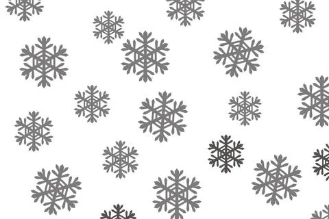 Gray Snowflake Pattern Winter Design Иллюстрация