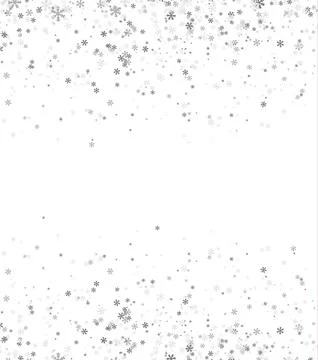 Gray snowflakes on white background Stock Illustration