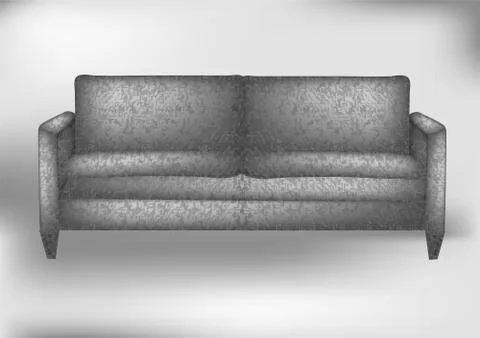 Gray sofa Illustrazione stock