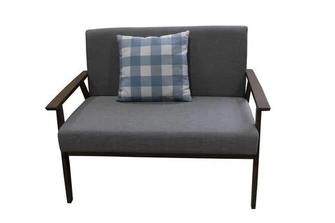 Gray sofa with pillow Stock Photos