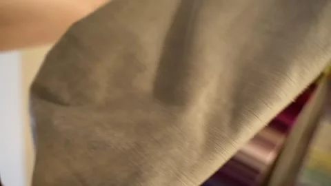 Gray Soft Fabrics in Gentle Light Stock Footage 306651164