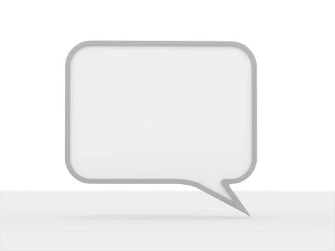 Gray speech bubble isolated on white background Stock Illustration