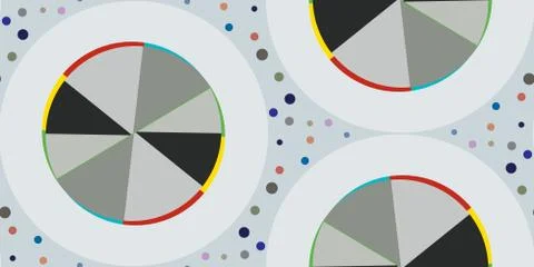 Gray Spinning Discs Pattern Stock Illustration