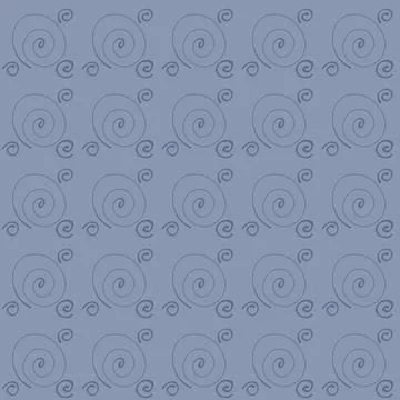 Gray Spiral Doodle Pattern on Blue Gray Stock Illustration