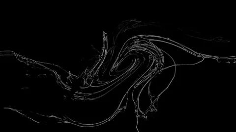 Gray spiral waves on a black background Stock Footage 126024151