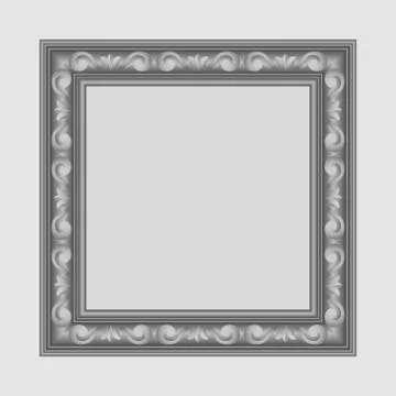 Gray square frame Stock Illustration