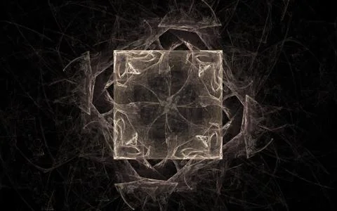 Gray square in lines Stock Illustration