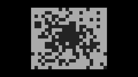 Gray Square Pixel Mosaic on Black Vector Stockillustratie