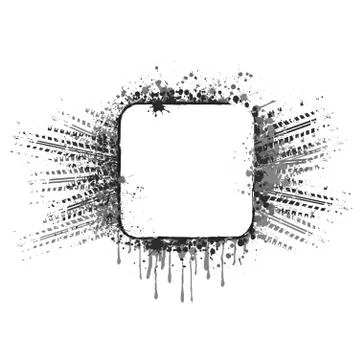 Gray square tire tracks Stock Illustration
