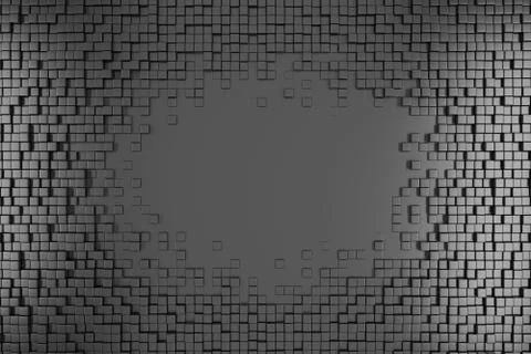 Gray squares pattern. 3d illustration. 스톡 일러스트