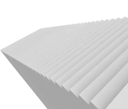 A gray staircase going up. 3D illustration Stock Illustration