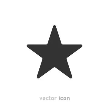 Gray star icon on white background. Vector illustration. Stock Illustration