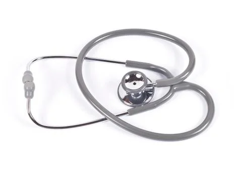 Gray stethoscope. Stock Photos
