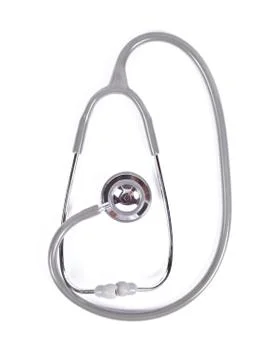 Gray stethoscope. Stock Photos