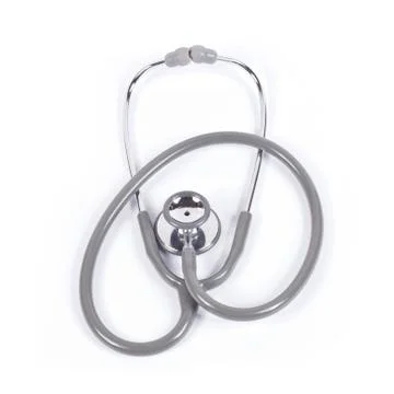 Gray stethoscope. Stock Photos