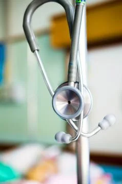 Gray stethoscope Stock Photos