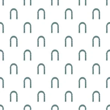 Gray stone arch repeating pattern seamless background Illustrazione stock