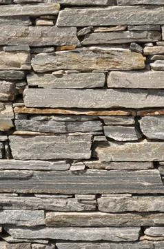 Gray stone brick wall Foto stock