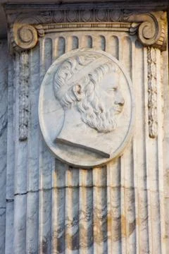 Gray stone column Stock Photos