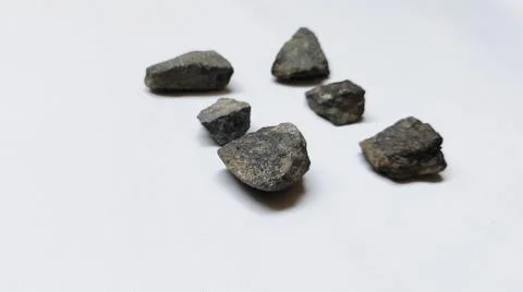 Gray stone isolated on white background Stock-Fotos