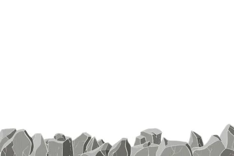 Gray stone lie the bottom. Stock Illustration