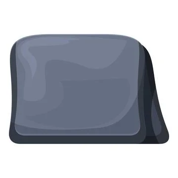 Gray stone lying on white background representing geology and nature Stock Illustration