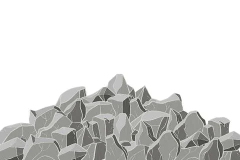 Gray stone mountain. Stock Illustration
