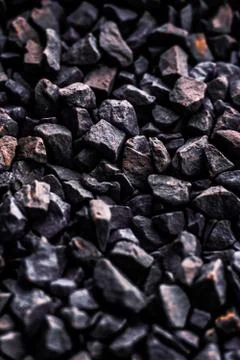 Gray stone pebbles as abstract background texture, landscape architecture bac Stock Photos