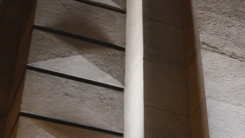 Gray stone texture. building facade at night. backgrounds structure texture 스톡 동영상 120575605