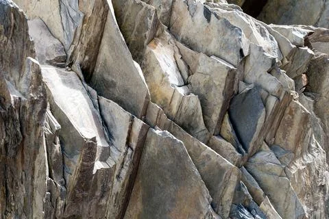 Gray stone texture of Rock layers. Bacground. Foto stock