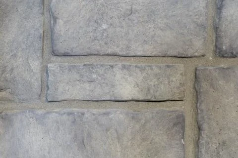 Gray Stone Veneer Wall Texture - Close-Up of Natural Masonry Surface Stock Photos