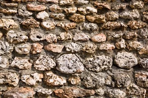 Gray stone wall background. Stock Photos