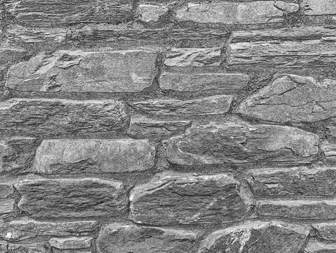 Gray stone wall texture with weathered brick pattern Stock Illustration