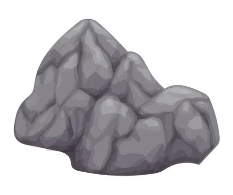 Gray stone on white background isolated image Stock-Illustration