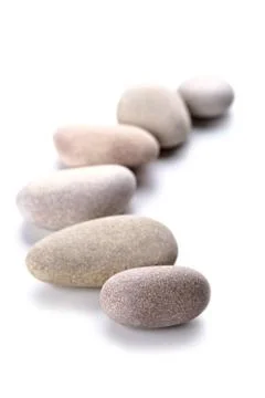 Gray stones in a row Stock Photos