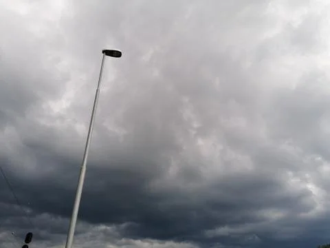 Gray storm clouds gathering before the rain starts Stock Photos