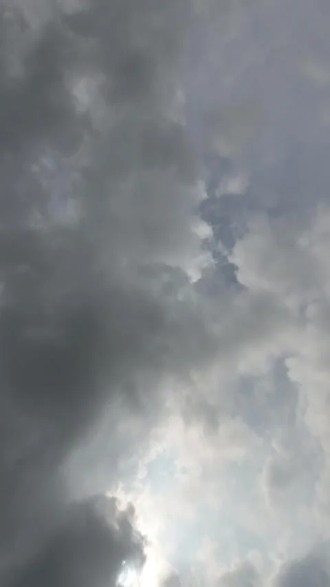 Gray Storm Clouds Move Across The Sky Timelapse Vertical Video Stock Footage 281500171