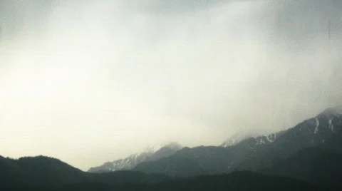 Gray Storm Clouds rain time lapse Stock Footage 581310