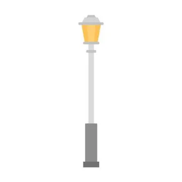 Gray Street light vector icon flat isolated illustration Stock Illustration