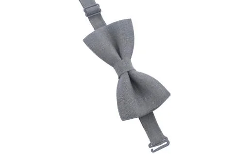 Gray strict bow tie Foto stock