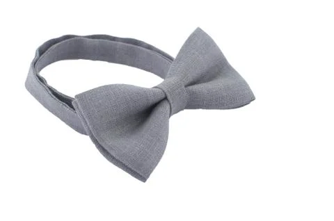 Gray strict bow tie Stock Photos