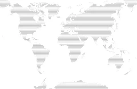 world map vector black