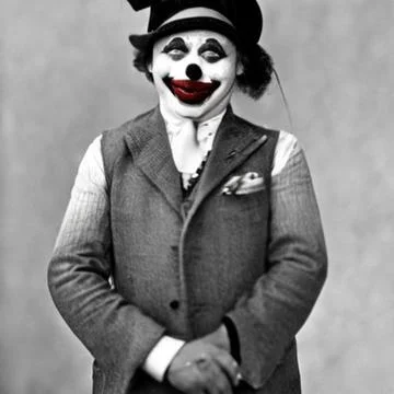 Gray Suit Clown Ilustração Stock