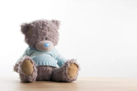 Gray teddy bear Stock Photos