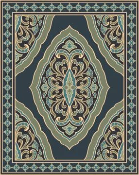 Gray template for carpet. Stock Illustration