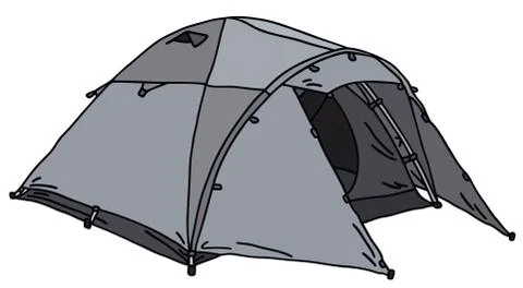 Gray tent Stock Illustration