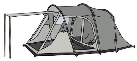 Gray tent Stock Illustration