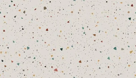 Gray terrazzo seamless pattern on gray background. Seamless mosaic modern Stock Illustration